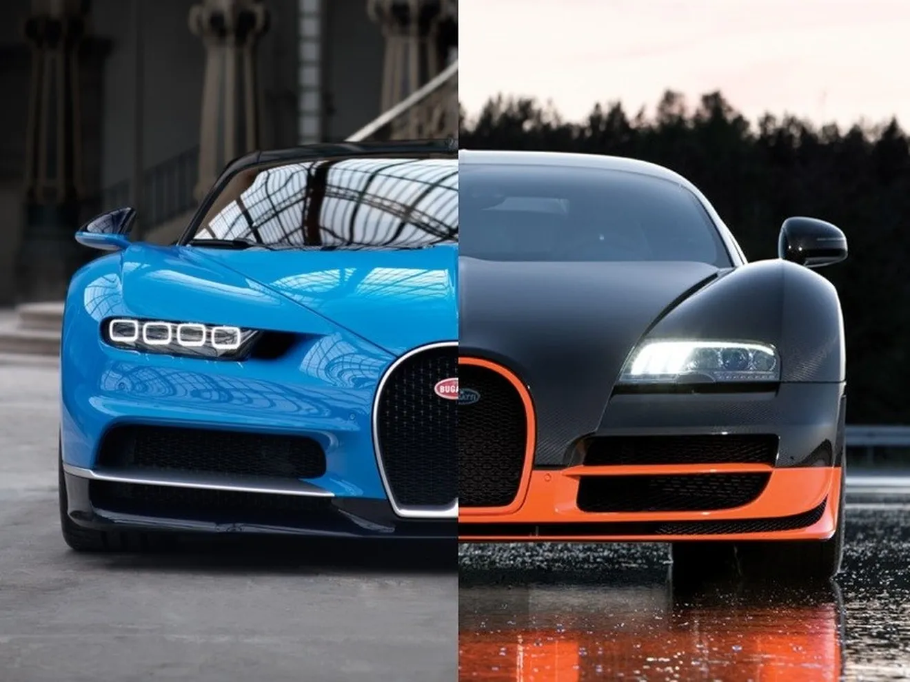 Bugatti Chiron vs Bugatti Veyron SS: duelo en el cuarto de milla