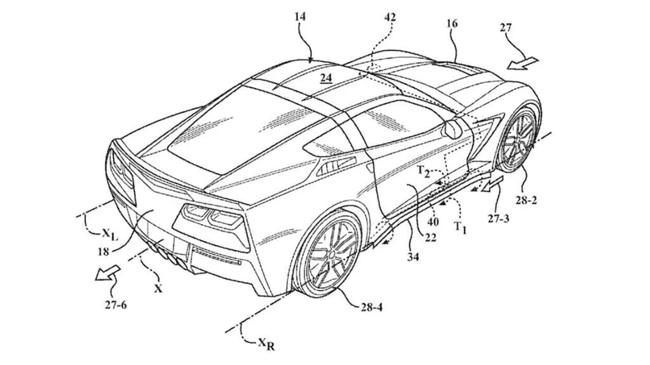 Chevrolet patenta nuevos sistemas de aerodinámica activa para el Corvette
