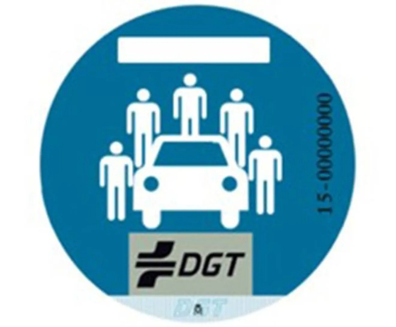 Distintivo de la DGT para coches compartidos