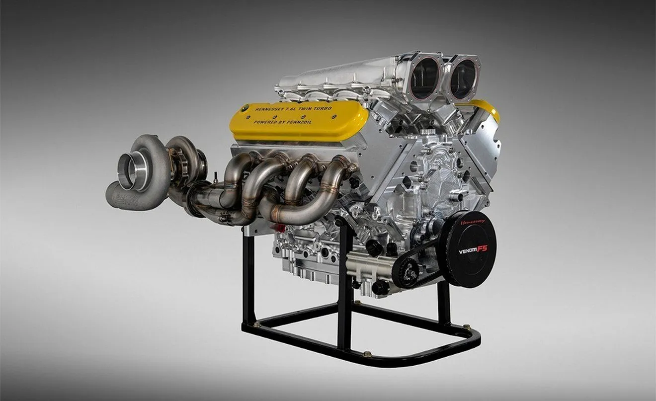 Así de impresionante es el motor V8 del Hennessey Venom F5, ¡con más de 1.600 CV!