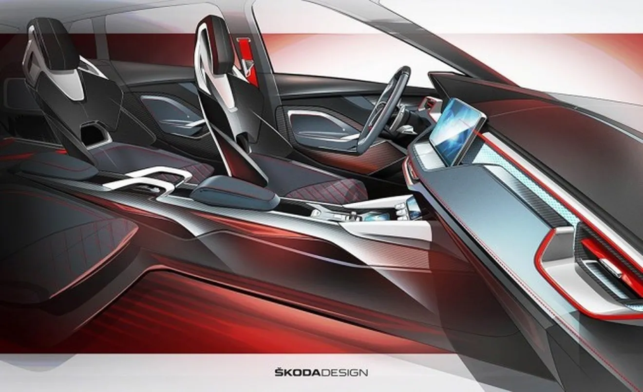 Skoda Vision RS - adelanto del interior