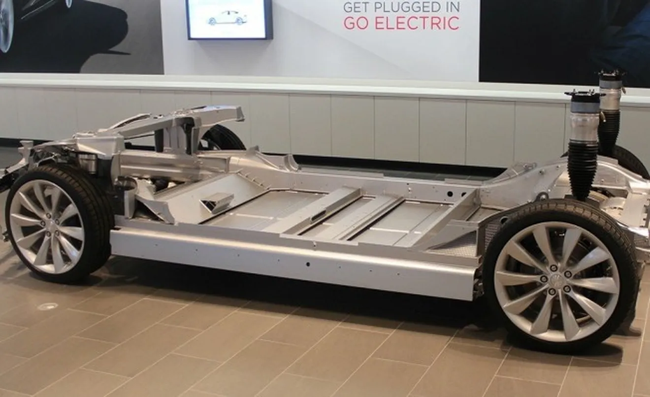 Plataforma y baterías del Tesla Model S