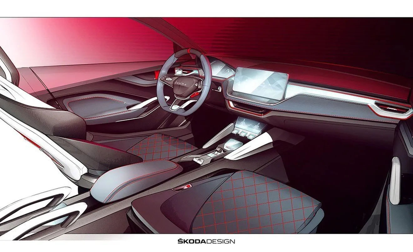 Skoda adelanta el interior del Vision RS, el concept car que veremos en París