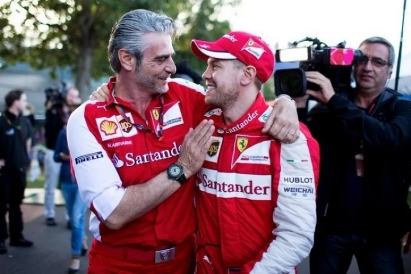 Arrivabene: "Tarde o temprano, Vettel será campeón con Ferrari"