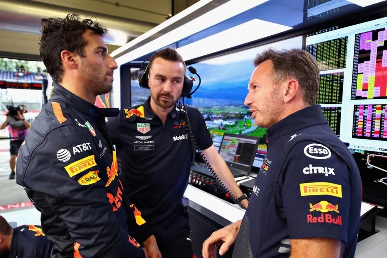Horner, sobre la frustración de Ricciardo: "Ha atravesado la pared con el puño"