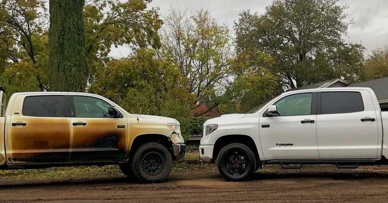 Toyota entrega el Tundra nuevo que prometió a uno de los héroes de Camp Fire
