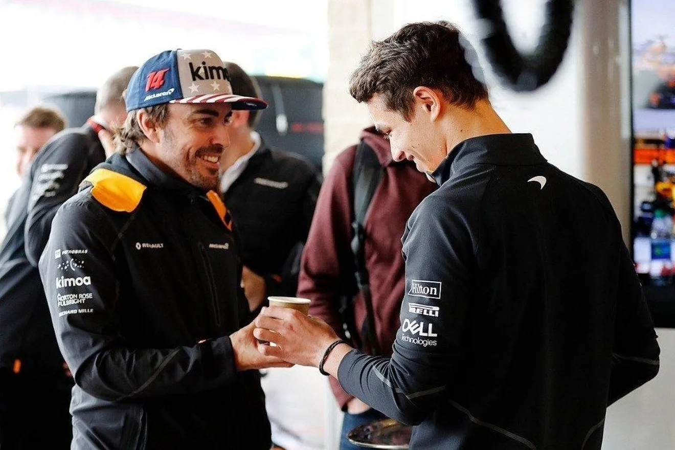 Norris: "He aprendido mucho de Alonso, el primero al que he admirado en la F1"