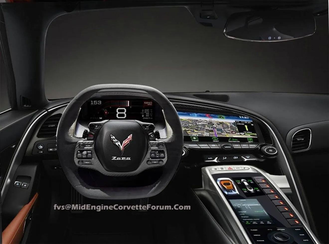 Filtrado el interior del nuevo Chevrolet Corvette C8 al desnudo