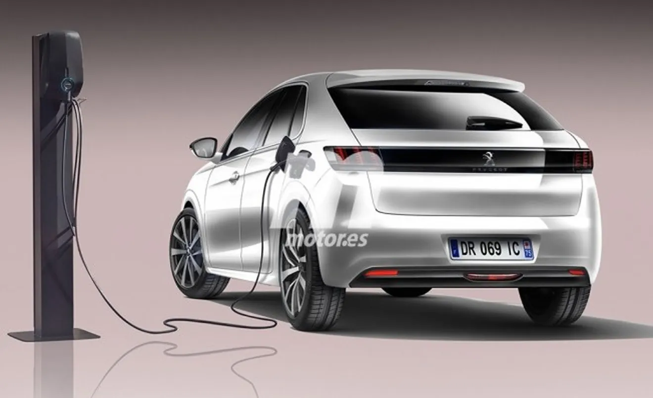 Recreación del Peugeot 208 eléctrico