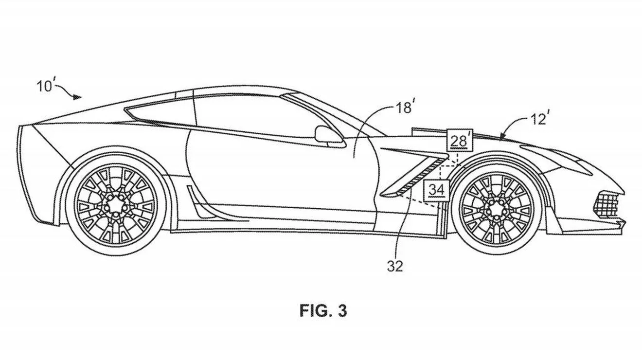 Chevrolet vuelve a patentar sistemas de aerodinámica activa para el Corvette
