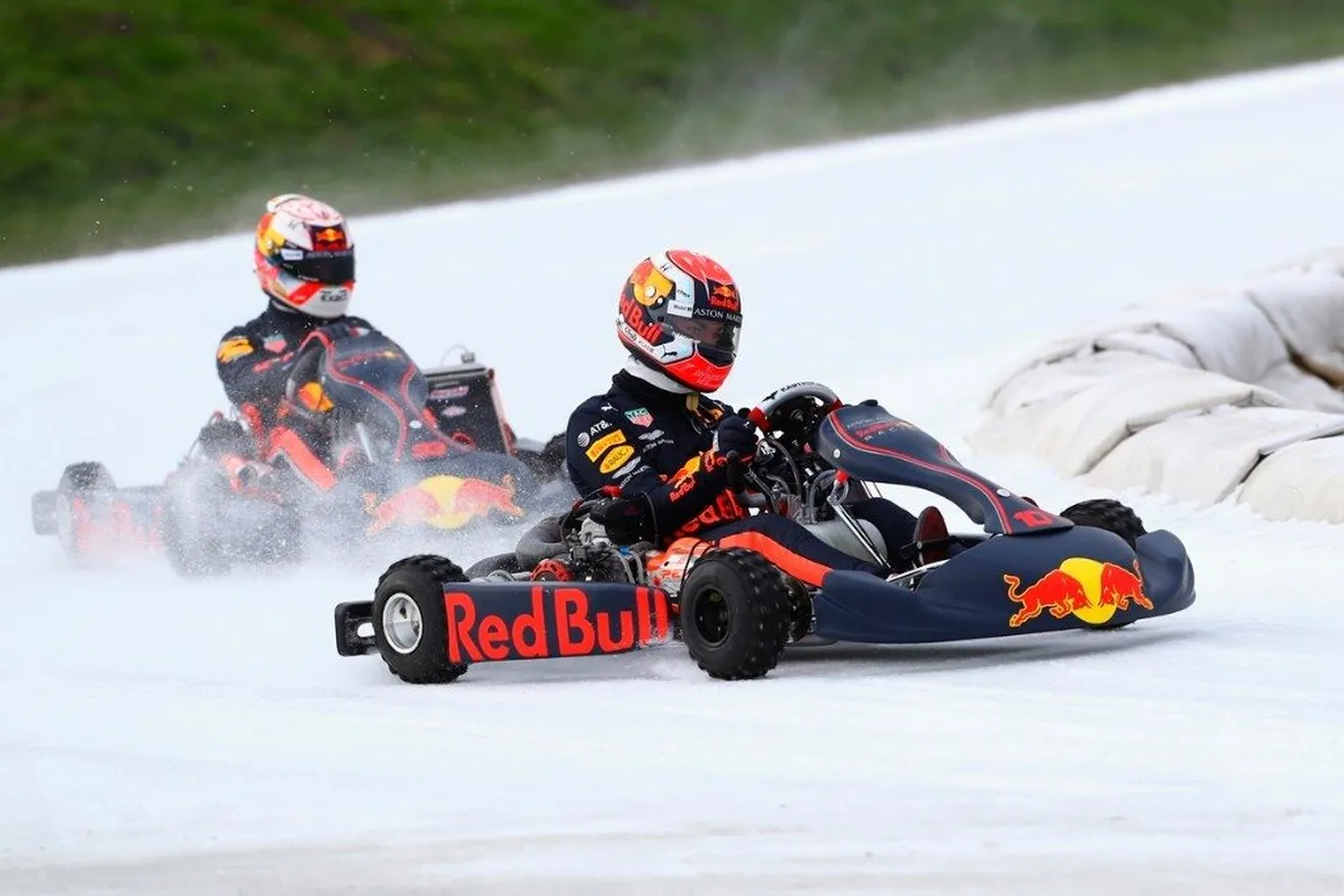[Vídeo] Verstappen y Gasly se lo pasan en grande en karts sobre hielo
