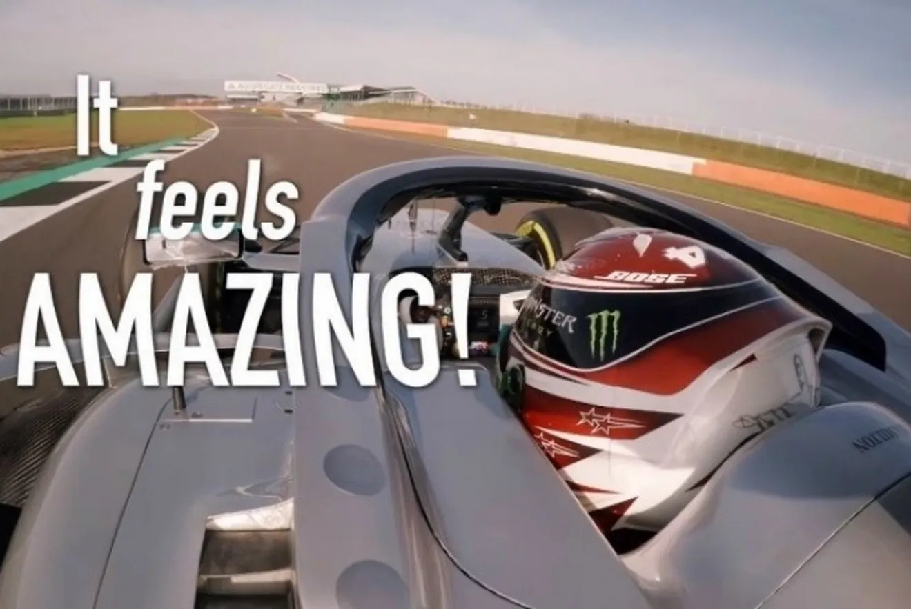 [Vídeo] Primera vuelta de Hamilton con el W10: "Un gran primer día, de los mejores"
