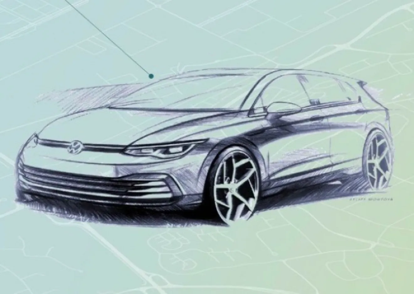 Volkswagen adelanta nuevos bocetos del diseño exterior e interior del Golf 8