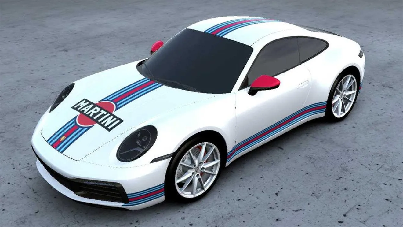 El Porsche 911 ya cuenta con los colores Martini Racing gracias a Second Skin