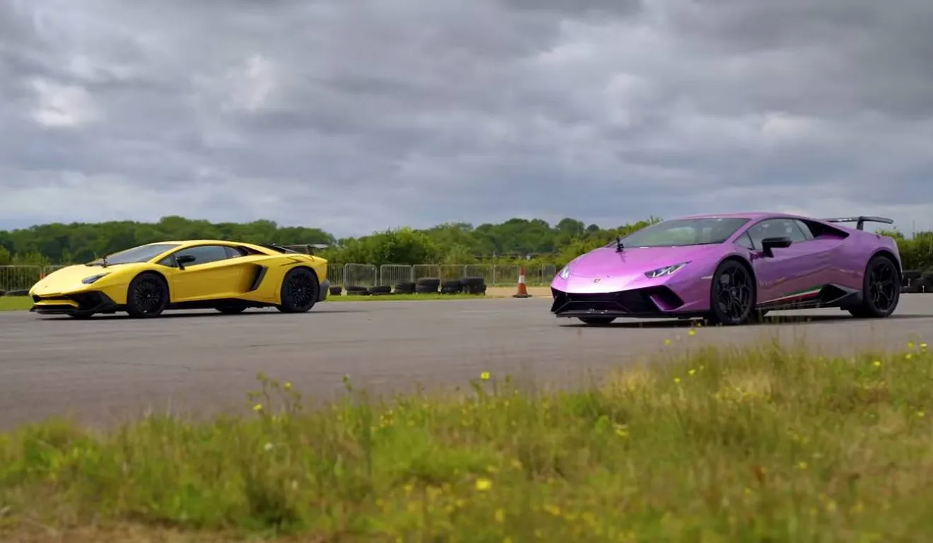 Drag race: Lamborghini Aventador SV vs. Huracán Performante