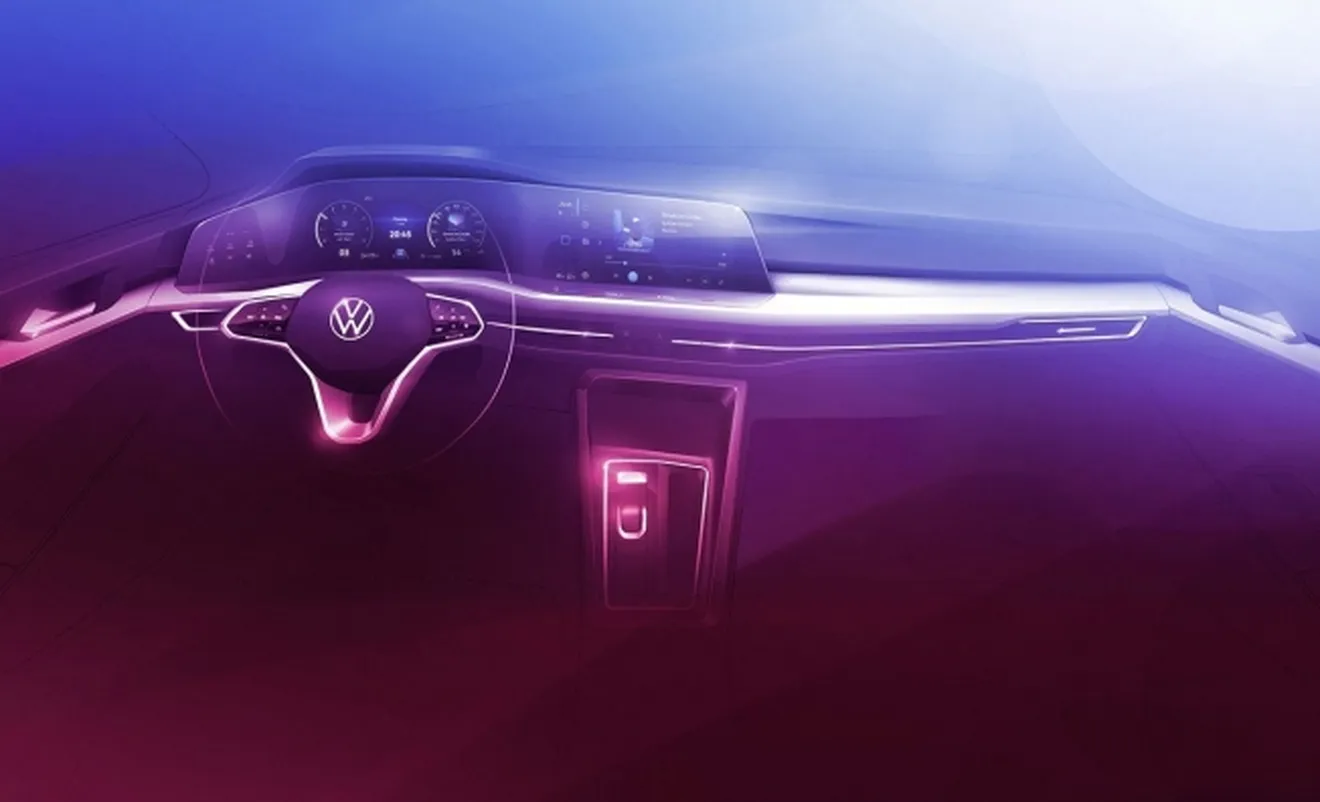 Volkswagen Golf 8 - boceto interior
