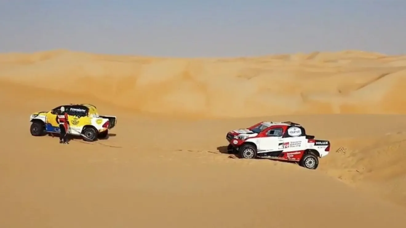 Dakar 2020: Pequeño accidente de Fernando Alonso en su test en Abu Dhabi
