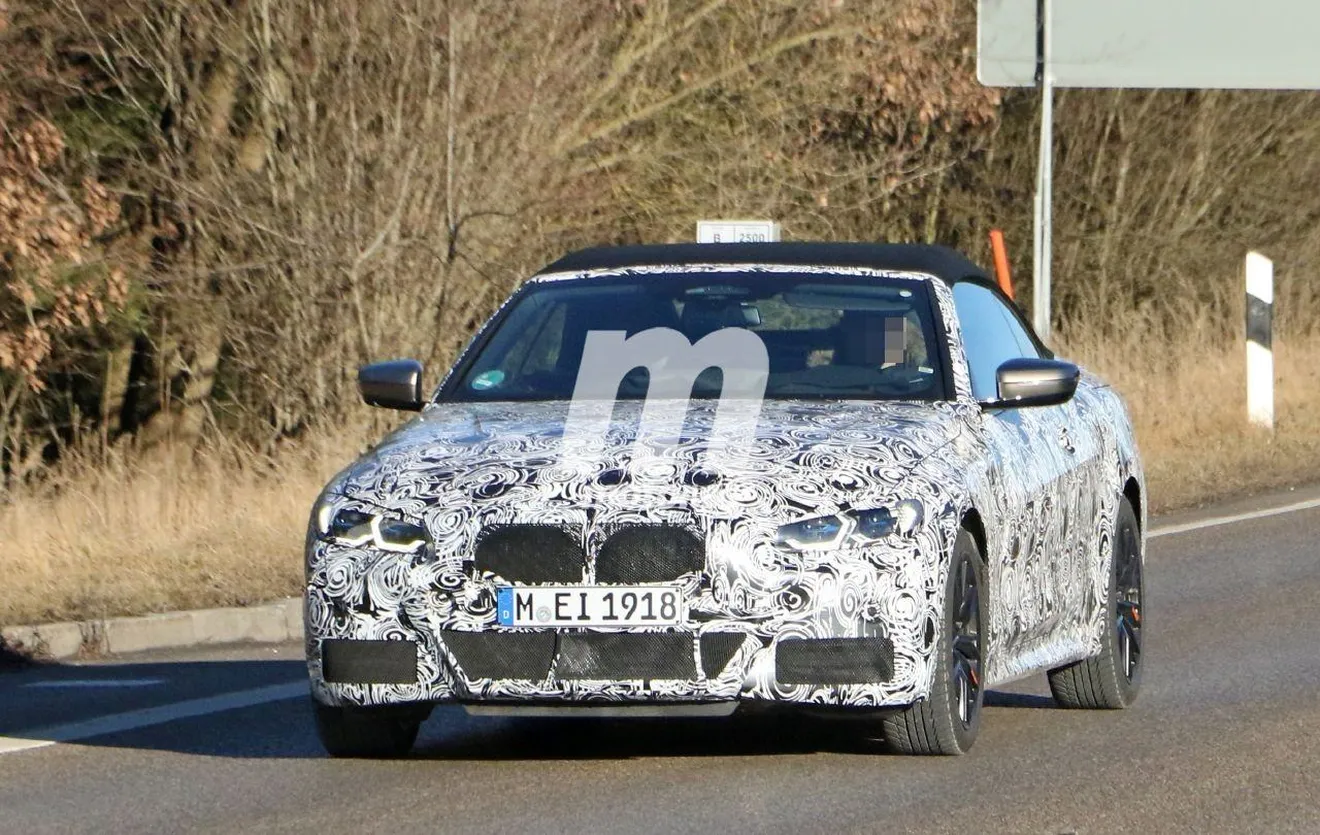 El nuevo BMW Serie 4 Cabrio 2021 revela nuevos detalles como sus faros láser