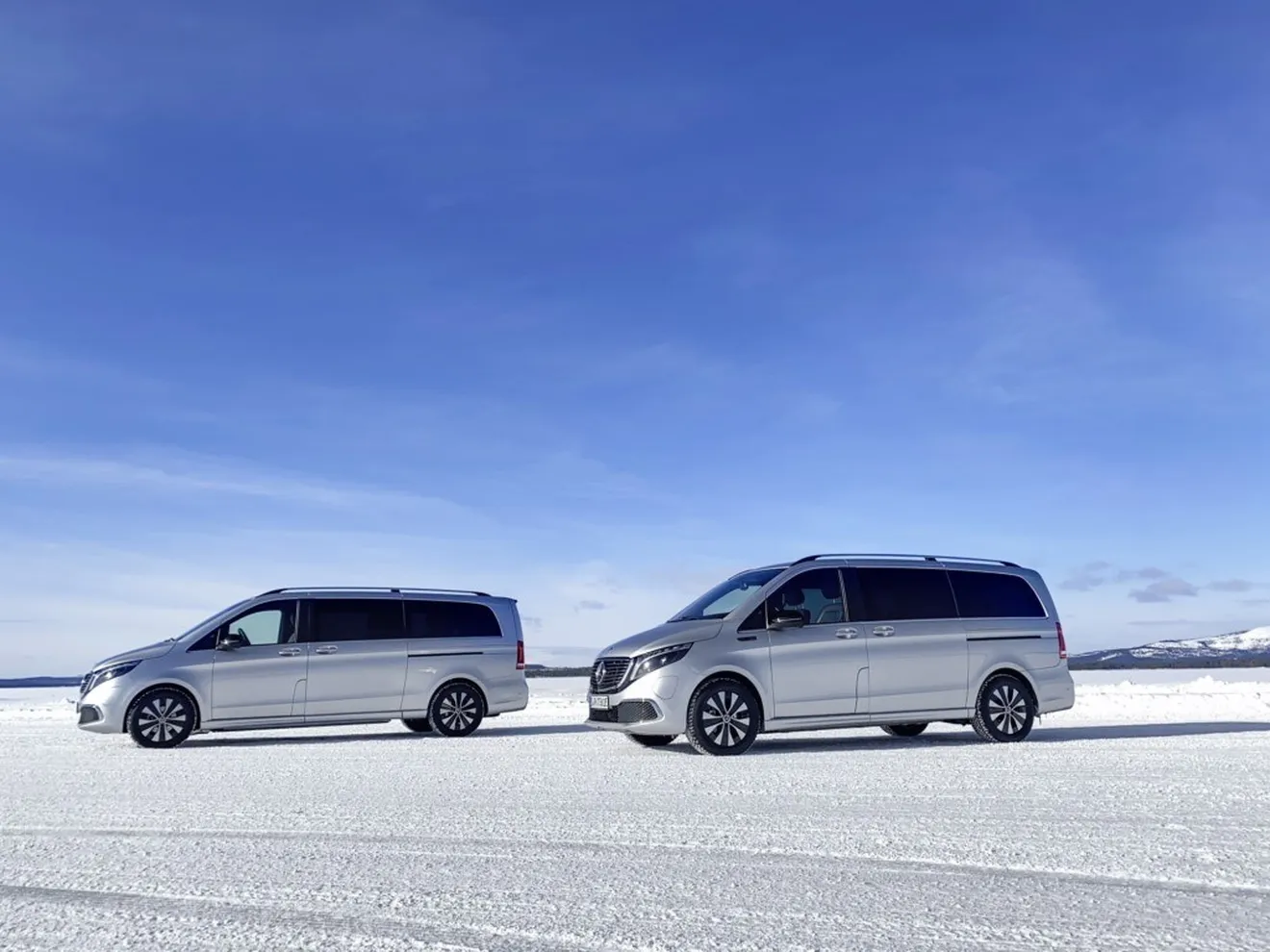Mercedes explica los ensayos de frío extremo del nuevo eléctrico EQV en Suecia