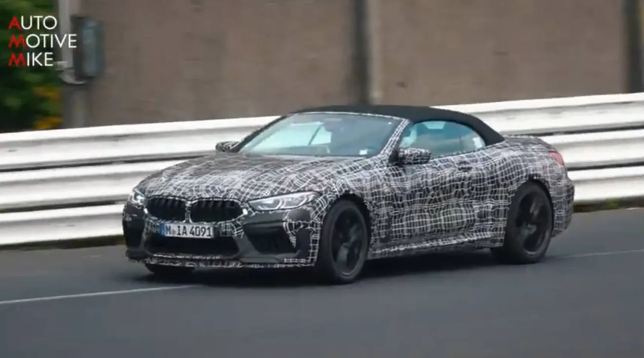 ¿Qué está probando BMW con este prototipo del M8 Cabrio en Nürburgring?