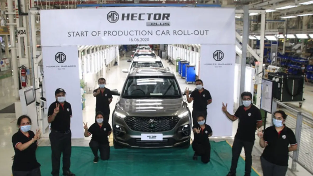 El MG Hector Plus, el nuevo SUV de Morris Garage, ya está siendo producido