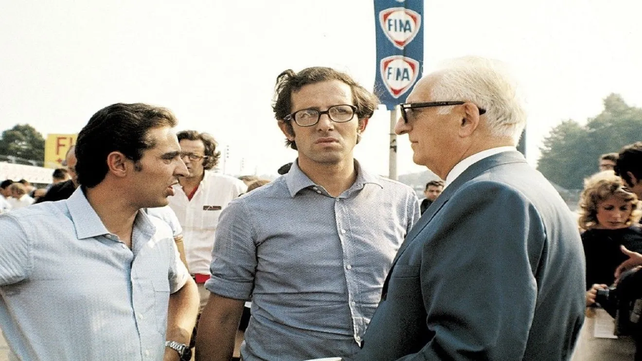 Enzo Ferrari junto a Mauro Forghieri