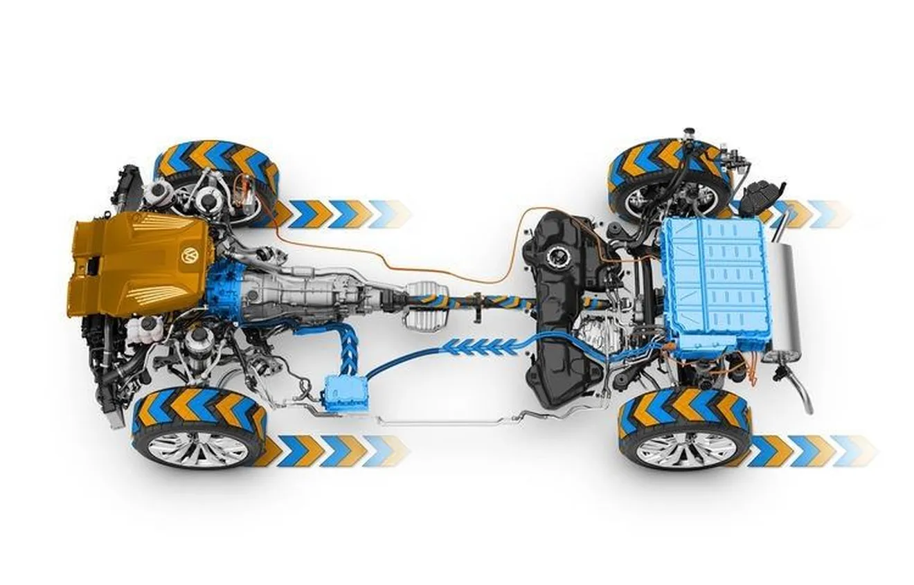 Foto Sistema de propulsión híbrida de Volkswagen - tecnología