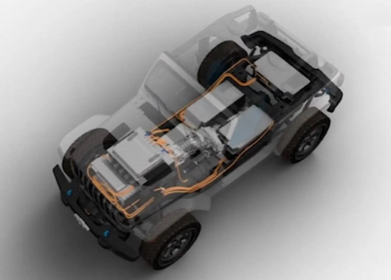 La extraña configuración mecánica del futuro Jeep Wrangler eléctrico al descubierto