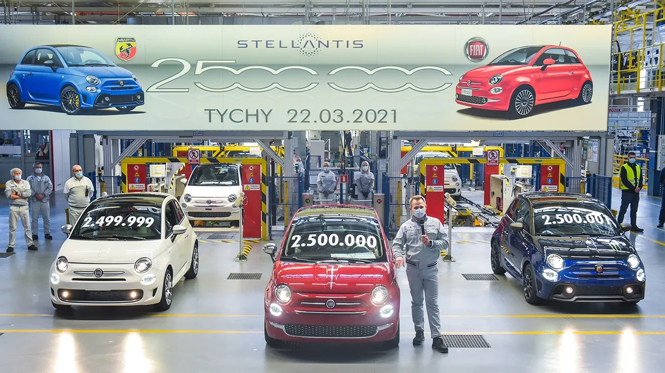 FIAT 500 número 2.5 millones fabricado en Polonia