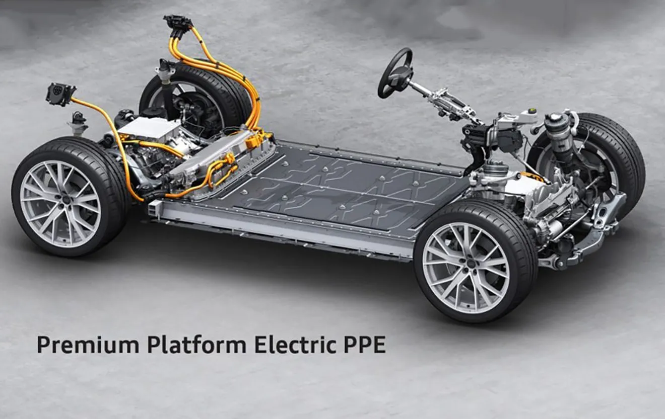 Foto plataforma PPE de coches eléctricos de Audi y Porsche