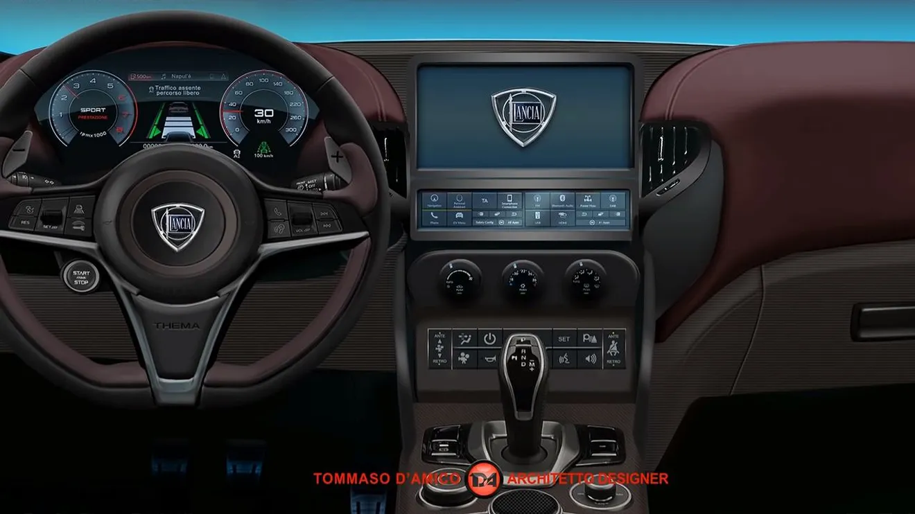 Recreación del Lancia Thema 2022 - interior