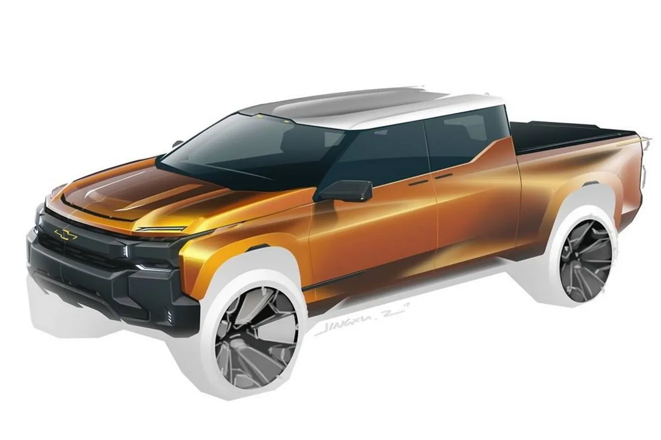 Un boceto de GM parece adelantar el futuro Chevrolet Silverado eléctrico