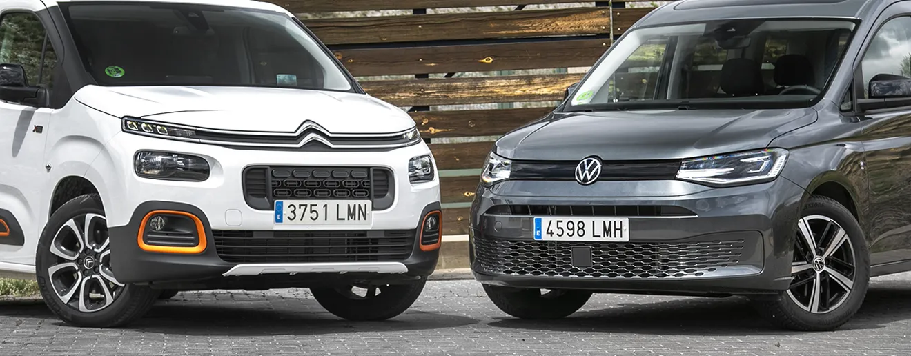Prueba comparativa Volkswagen Caddy vs Citroën Berlingo (con vídeo)