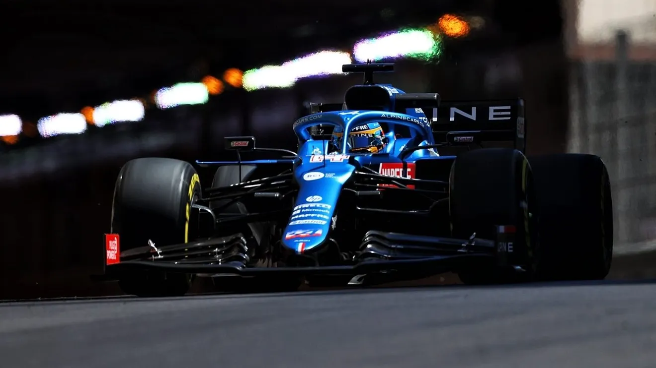 El jueves de Alpine en Mónaco: muchas vueltas, incidente para Alonso y poca velocidad