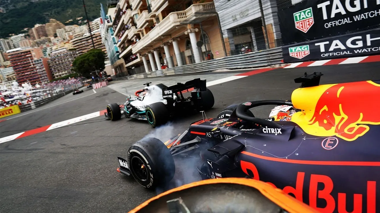 Max Verstappen y Lewis Hamilton en el GP de Mónaco F1 de 2019