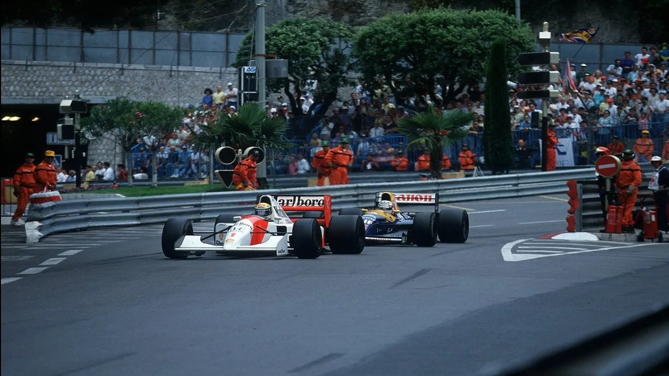 Ayrton SEnna y Nigel Mansell en el GP de Mónaco de F1 de 1992