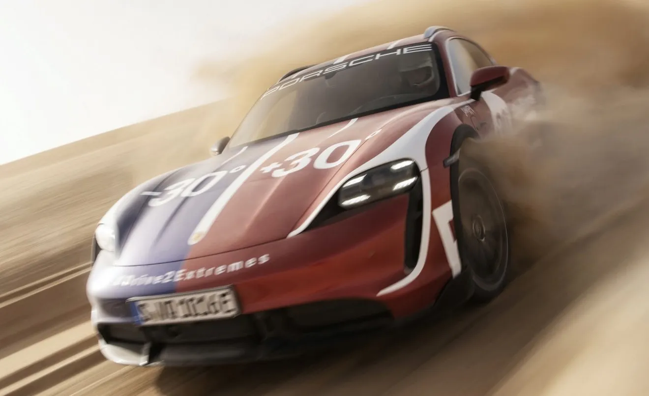 Porsche Taycan Turbo Cross Turismo, extremo sobre hielo y en el desierto [vídeo]