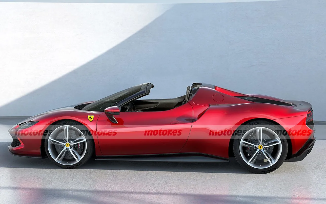 El nuevo Ferrari híbrido descapotable, así luce el futuro 296 GTS