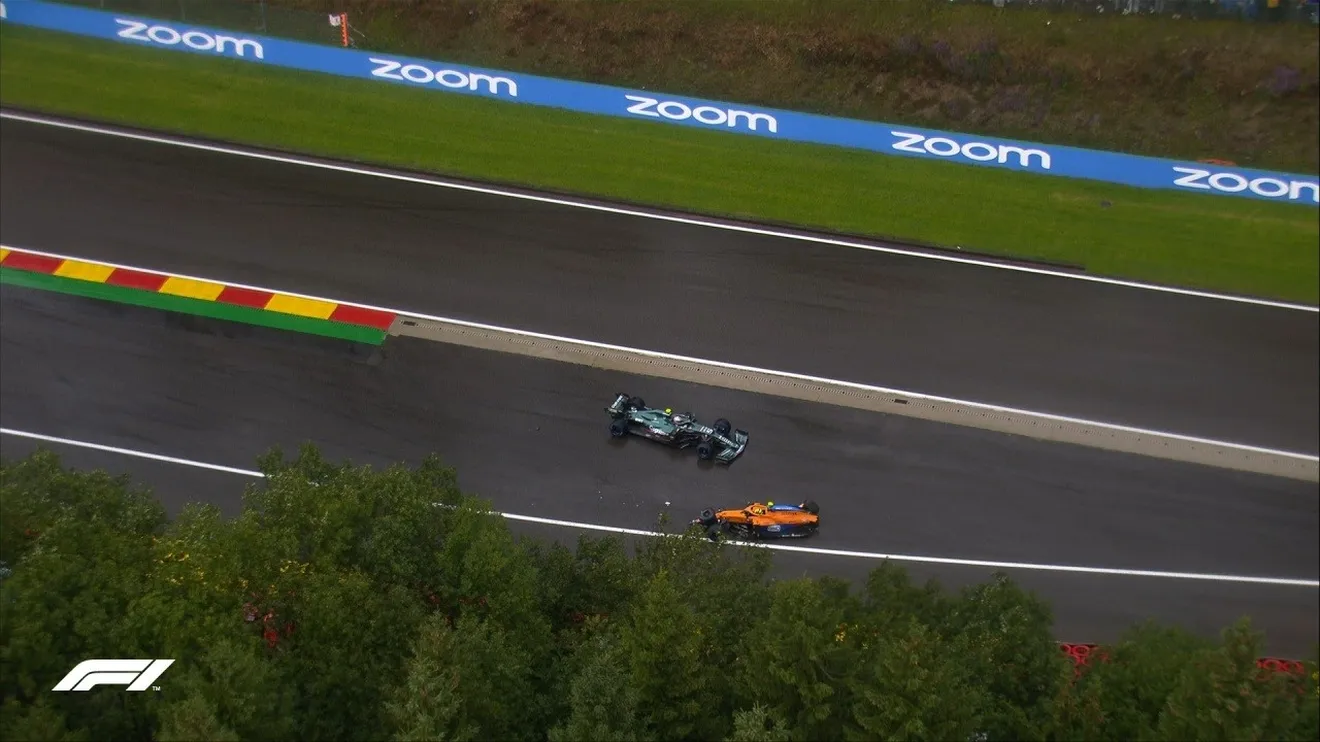 Vettel, el primero en llegar al accidente de Norris: «¿Qué dije? ¡Bandera roja!»