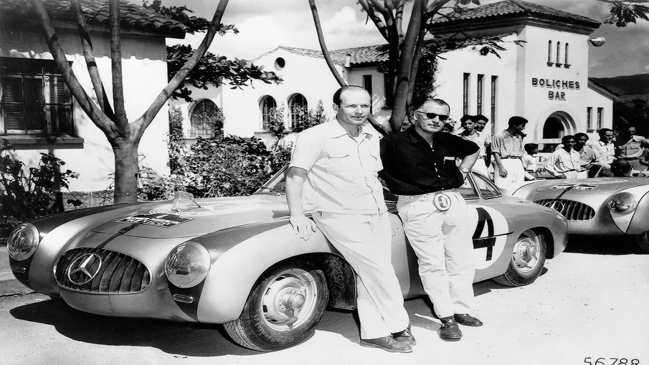 Hans Klenk y Karl Kling en la Carrera Panamericana