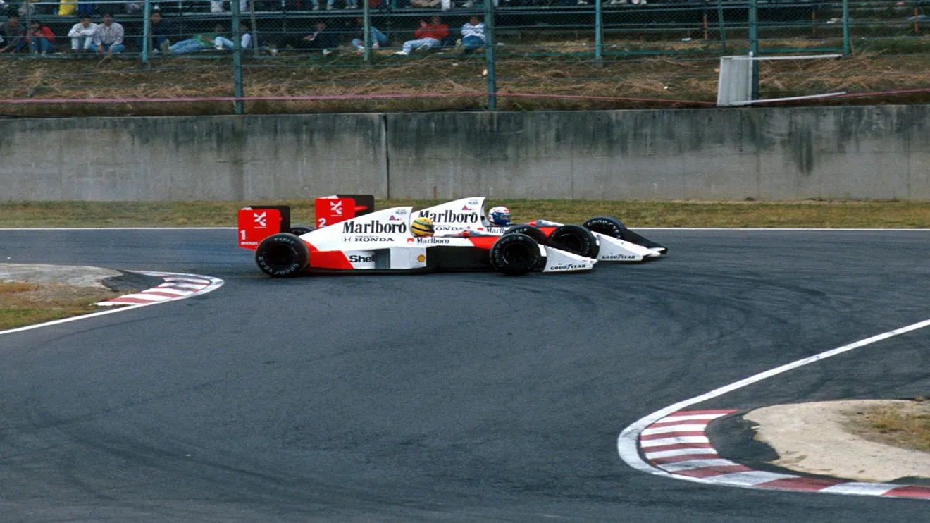 Prost y Senna han chocado en el GLP de Japón de 1989