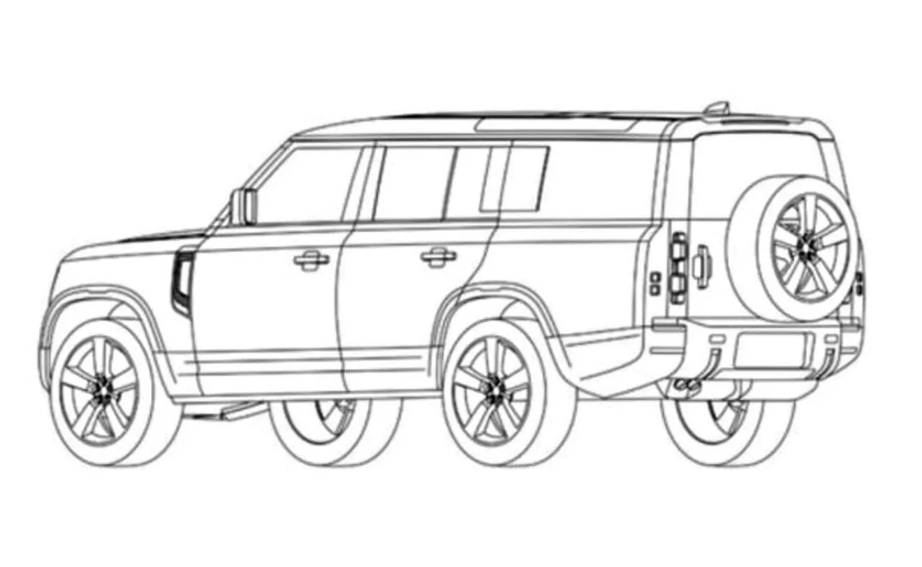 Patentes filtradas del nuevo Land Rover Defender 130 2022
