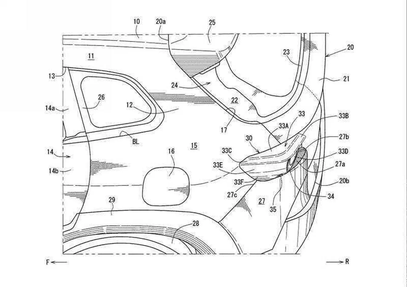 Patente del frontal del nuevo Mazda CX-60 2022
