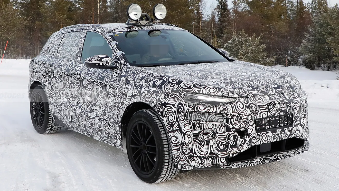 Audi Q6 e-tron - foto espía frontal