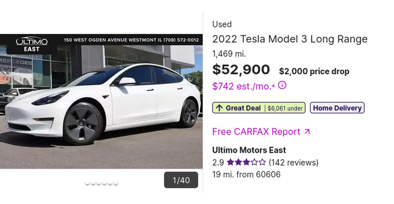 La burbuja de los precios de coches Tesla usados ha reventado en EEUU