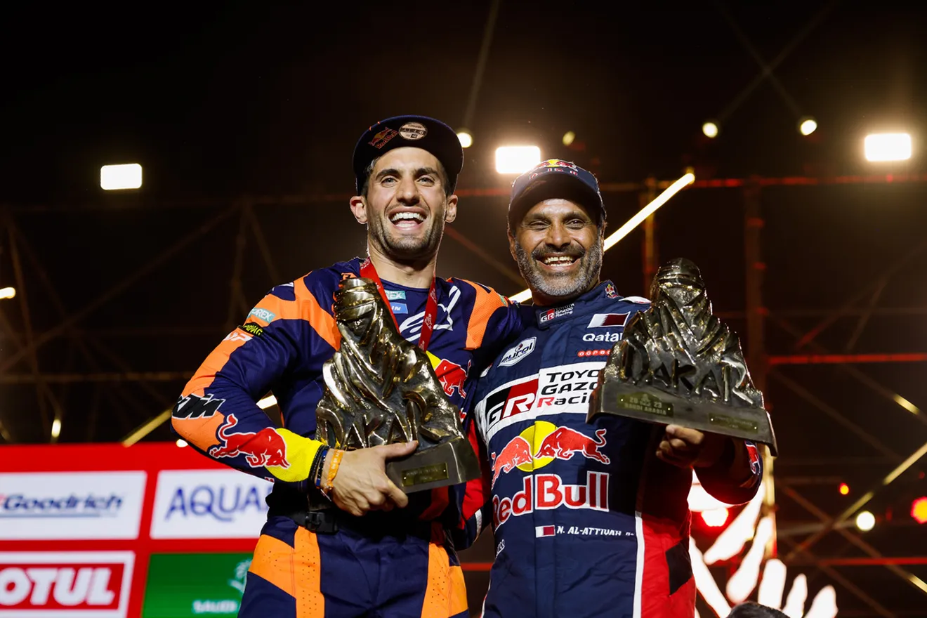 Todos los ganadores del Dakar 2023 celebran su victoria final en Dammam