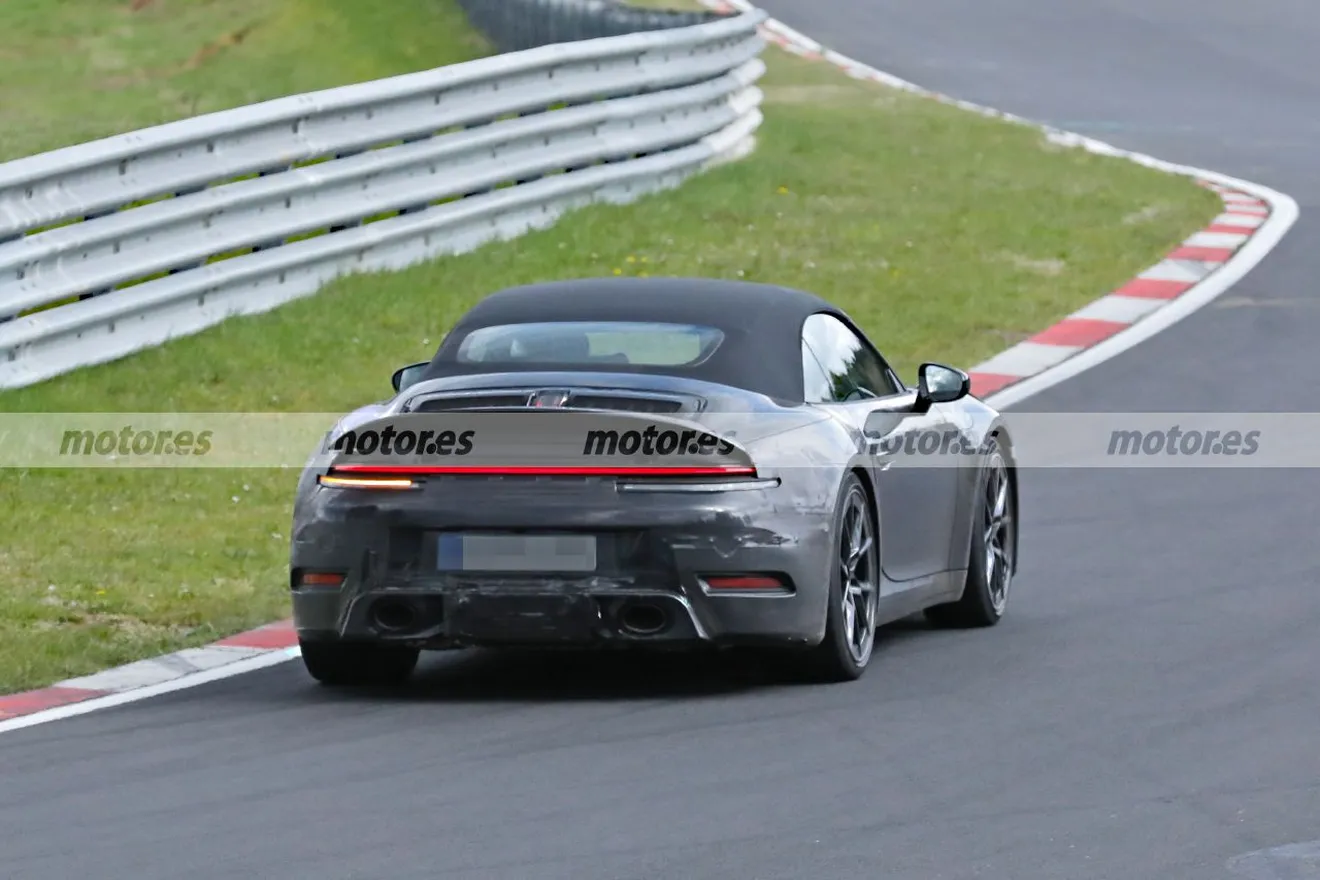 Fotos espía Porsche 911 Cabrio Facelift 2024 Nürburgring