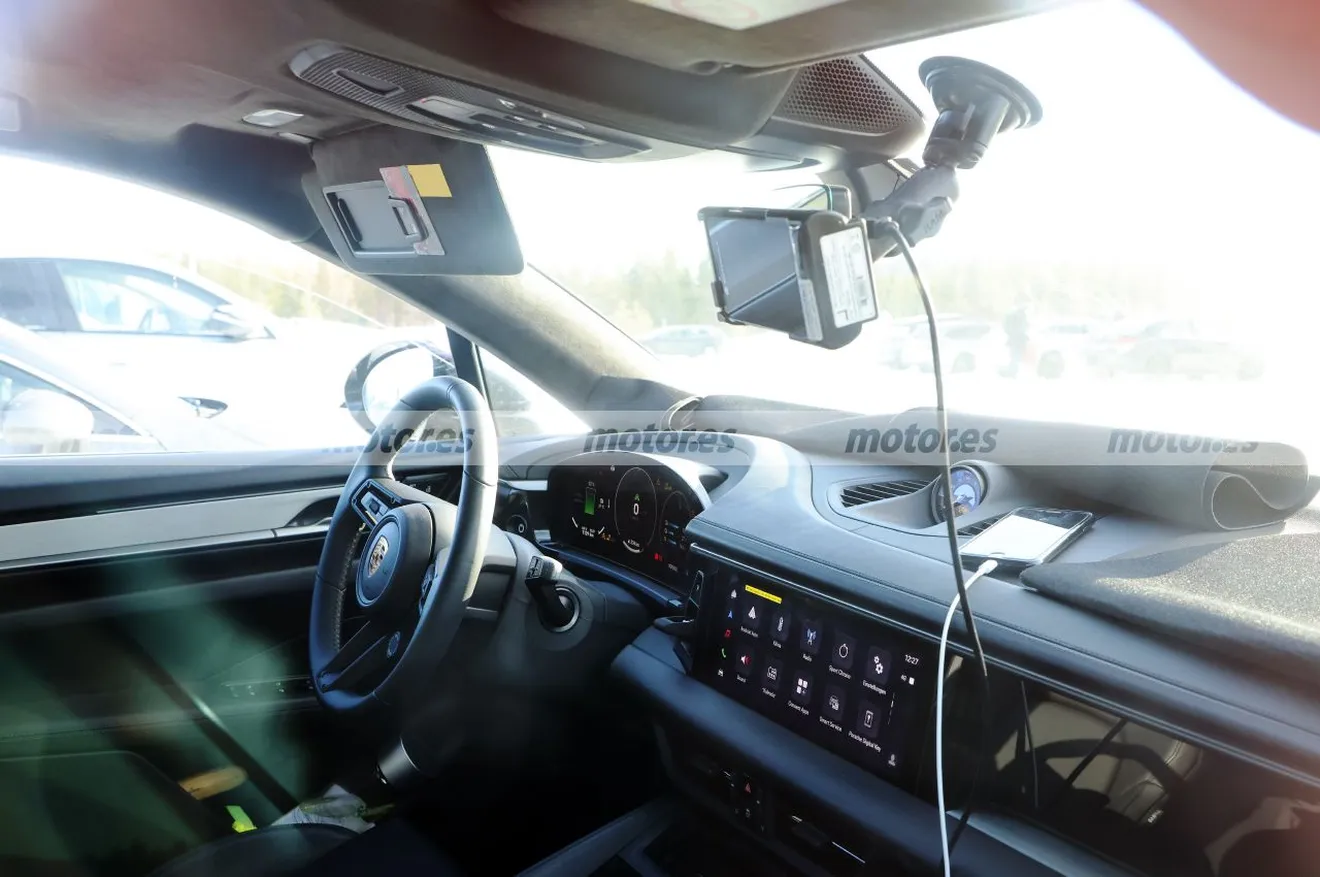 Fotos espía interior del nuevo Porsche Macan E 2024