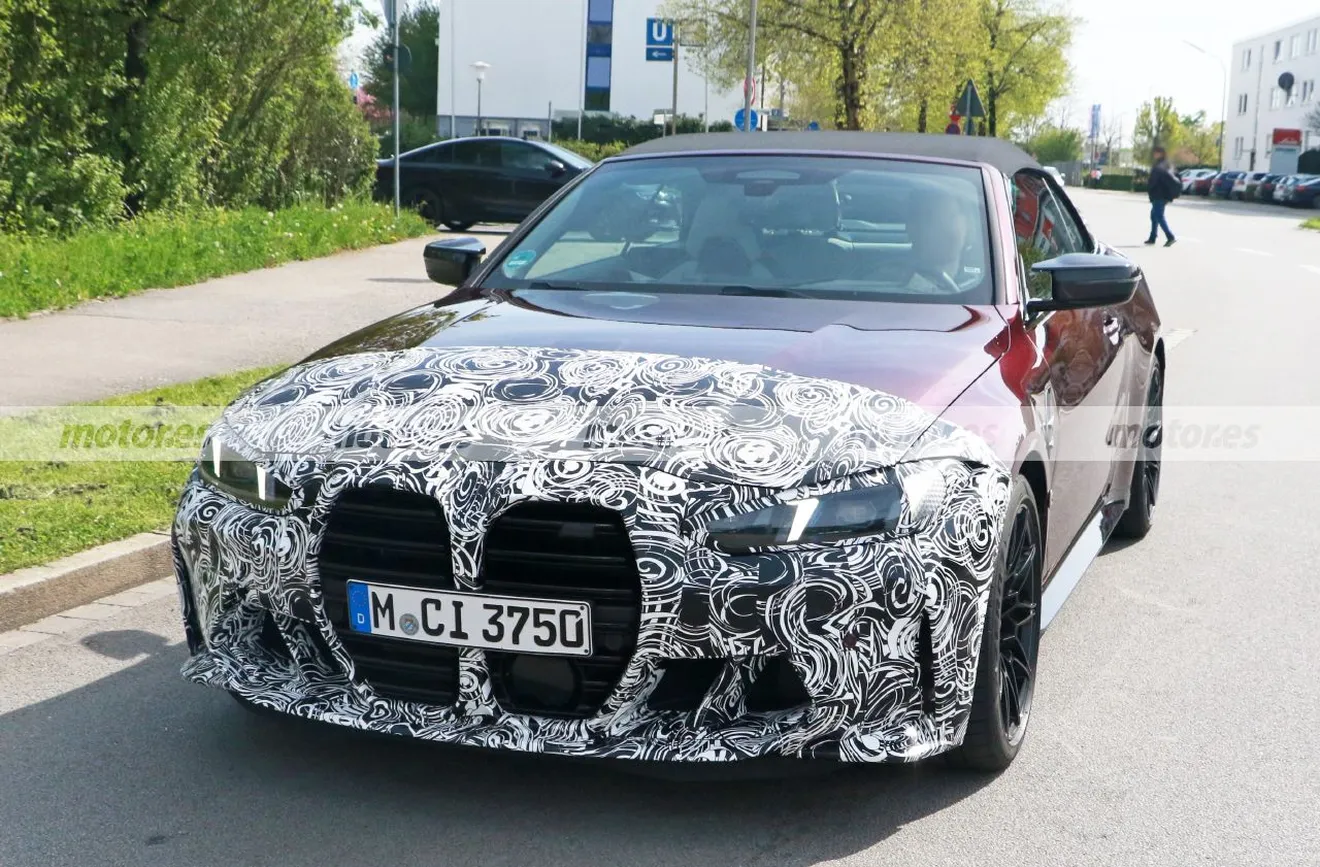El BMW M4 Cabrio Facelift se deja ver en fotos espía, se esperan cambios en verano de 2024