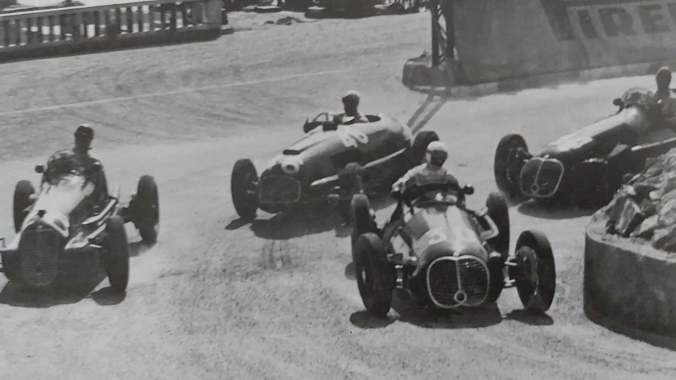Ascari, Farina, Sommer y Villoresi en el GP de San Remo de 1948